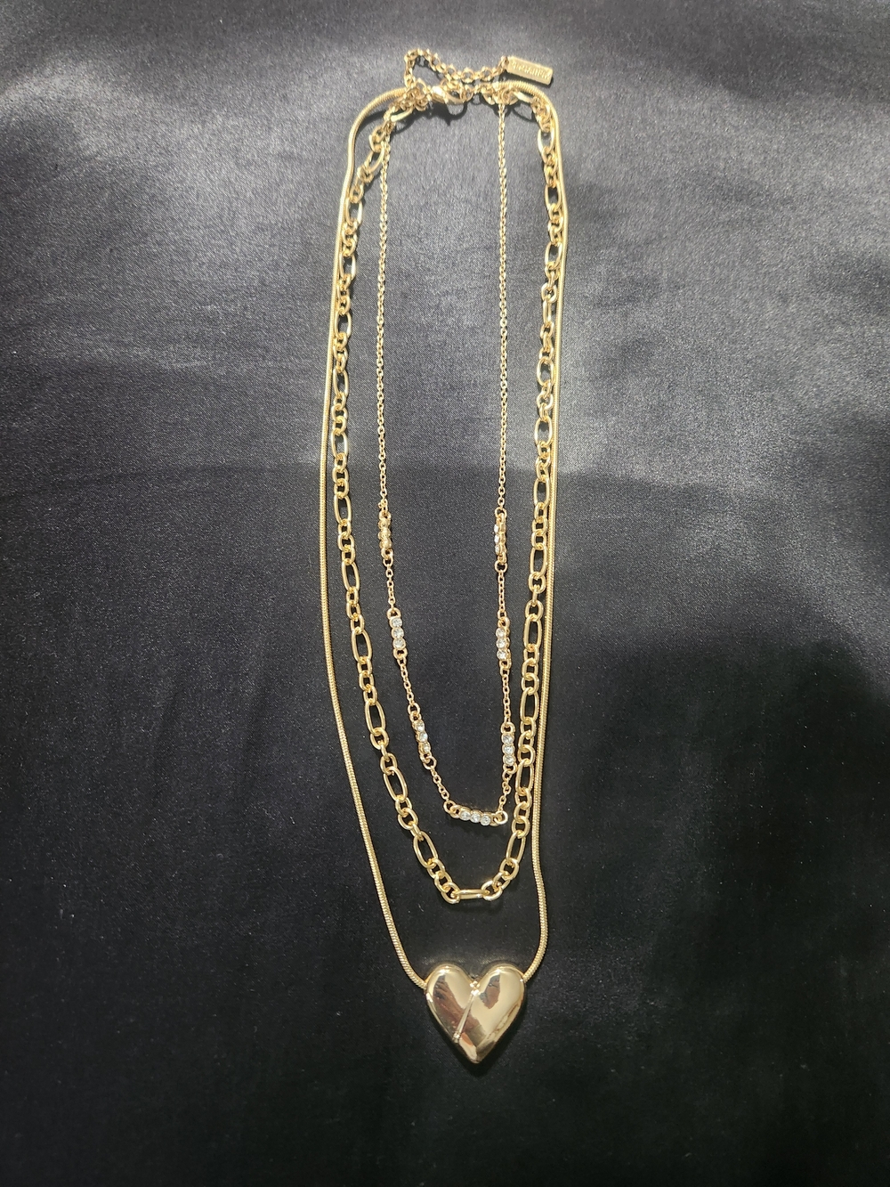 ​SUGARFIX by BaubleBar Layered Gold Tone Heart Necklace​